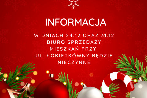 Informacja o godzinach pracy biura sprzedaży